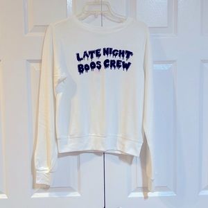 Wildfox-Late Night Boos Crew-Super Soft Oversized Sweatshirt-Sz XS-NWT🎃👻